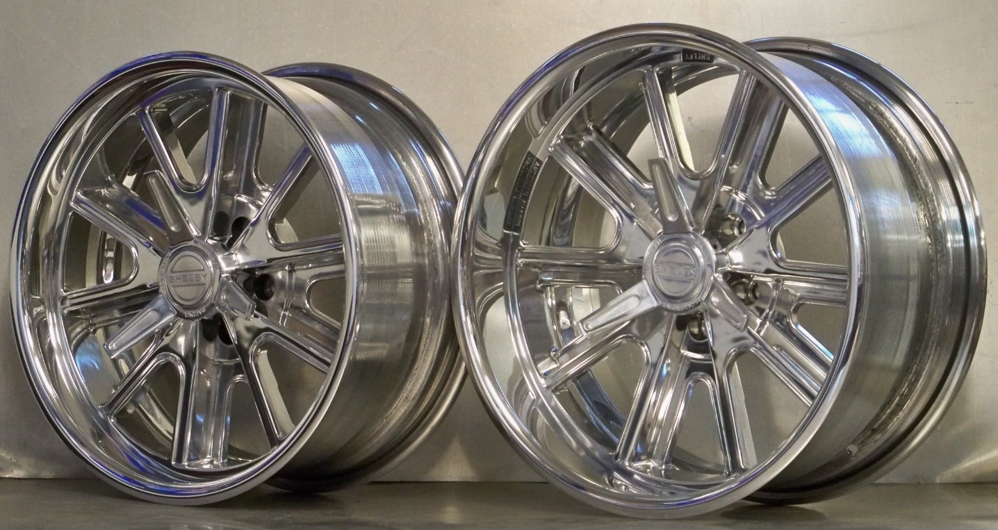 17/18 407SP set of 4 17x8/18x9 POLISHED RAKED Mustang 67-73